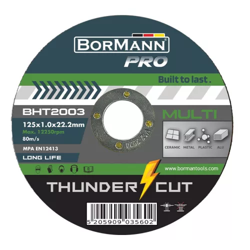 BORMANN Pro Disc de tăiere Φ125x1mm ''THUNDER-CUT'' Universal (BHT2003)