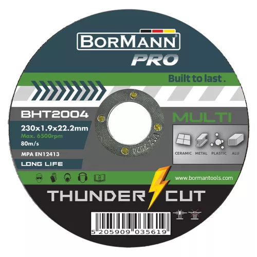 BORMANN Pro Disc de tăiere Φ230x1,9mm ''THUNDER-CUT'' Universal (BHT2004)