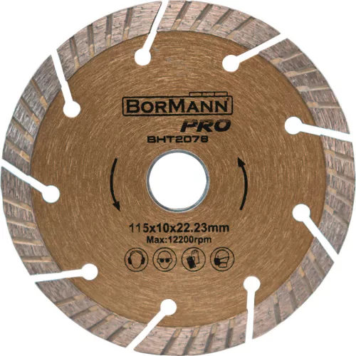 BORMANN Pro Disc diamantat SLANT TURBO Φ115X1,4X22,2mm 10mm (BHT2078)
