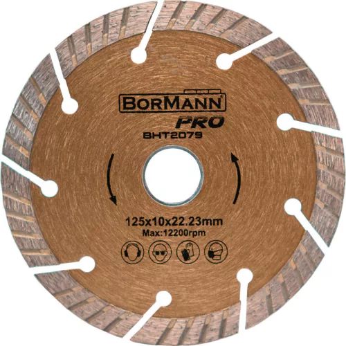 BORMANN Pro Disc diamantat SLANT TURBO Φ125X1,4X22,2mm 10mm (BHT2079)