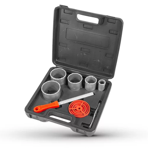 BORMANN Pro Set 8 bucăți coroane bimetal cu granule de wolfram, 33-83 mm (BHT4580)