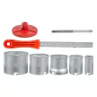 BORMANN Pro Set 8 bucăți coroane bimetal cu granule de wolfram, 33-83 mm (BHT4580)