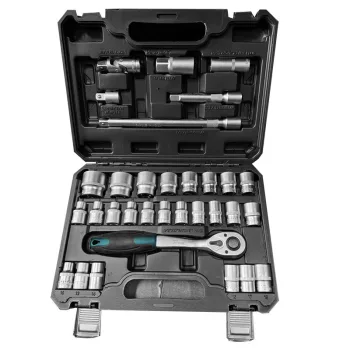   BORMANN Pro set chei tubulare cu racsni, 1/2", hexagon și 12 puncte, CrV (BHT5110)