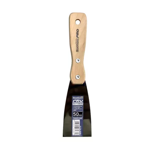 BORMANN Pro racletă flexibilă oțel-carbon, mâner din lemn, 100mm (BHT5806)