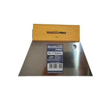   BORMANN Pro spatulă inox faianță 108x180x100mm, zimț fin 2,4mm (BHT5824)