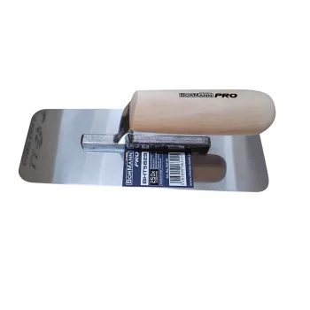   BORMANN Pro mistrie cu colț rotunjit (pentru stuc venețian) 250x100x85mm, oțel inoxidabil, cu mâner din lemn (BHT5829)