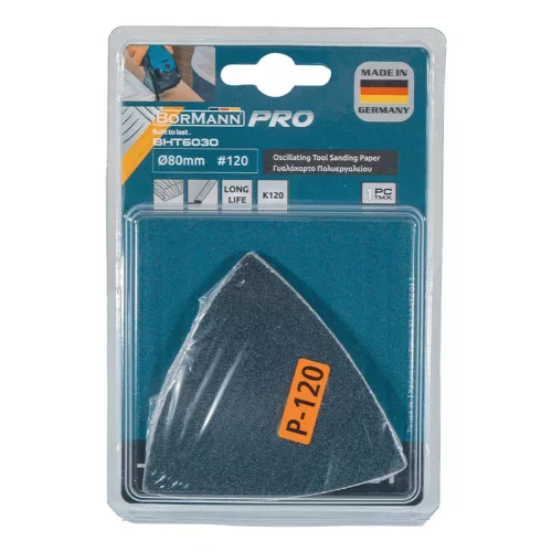 BORMANN Pro discuri abrazive universale 5 buc, P120, 80mm (BHT6030)