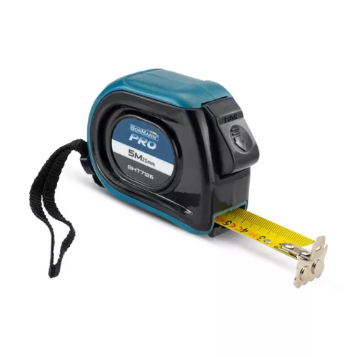 BORMANN Pro Ruletă metrică 5m x 25mm, AUTO LOCK, dublă față, cârlig magnetic (BHT7126)