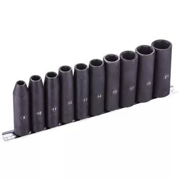   BORMANN Pro set chei tubulare lungi 1/2", 10 piese 8-21 mm (BHT7704)