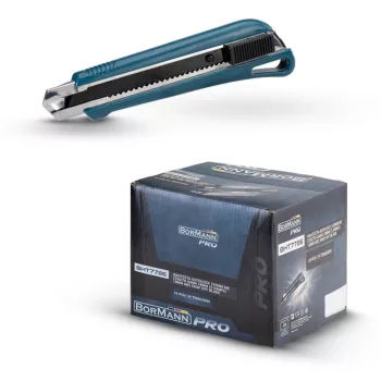   BORMANN Pro cuțit cu lamă fragilă 18 mm ABS, 3 lame, AutoLock 165 mm (BHT7726)