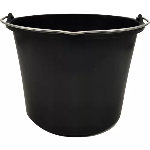 BORMANN găleată plastic 12L, mâner metalic, negru (BHT7970)