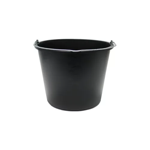 BORMANN găleată plastic 16L, mâner metalic, negru (BHT7971)