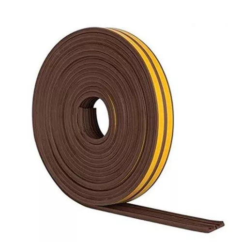 BORMANN bandă de etanșare spumă uși/ferestre, 6m, profil E, maro (9mm x 5,5mm) (BHT8528)