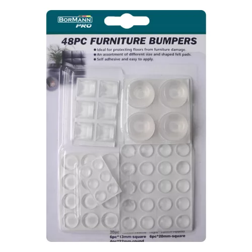 BORMANN protecție mobilier, 48 bucăți, autocolant transparent (BHT8534)