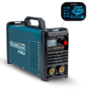   BORMANN Pro Invertor sudură 200A, display digital, max. electrod 4 mm, cu mască cadou (BIW2220)