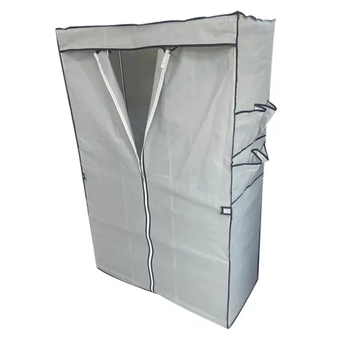 BORMANN ELITE dulap gri deschis din țesătură, cadru metalic, 105x45x170cm (BPC1200)
