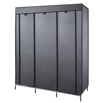  BORMANN ELITE dulap gri din țesătură, cadru metalic, 130x45x170cm (BPC1500)