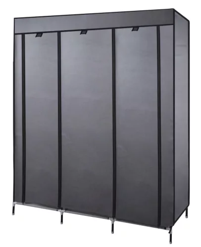 BORMANN ELITE dulap gri din țesătură, cadru metalic, 130x45x170cm (BPC1500)
