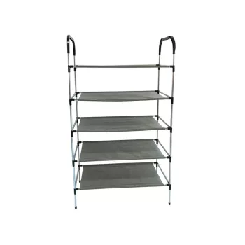   BORMANN ELITE suport pentru pantofi cu 5 polițe, textil și cadru metalic, 60x30x102cm (BPC2260)