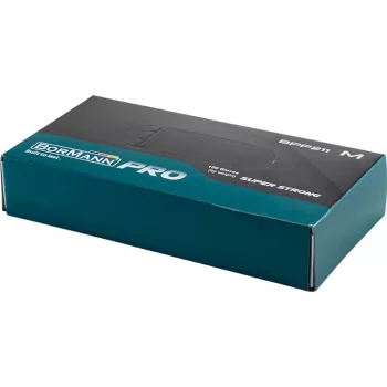   BORMANN Pro MĂNUȘI NITRIL DE UNICĂ FOLOSINȚĂ NEGRU XL, 100buc (BPP213)
