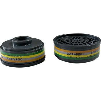   BORMANN Pro filtru pentru gaze și vapori, 2 buc. (compatibil cu BPP2460 și BPP2462) maro-gri-galben (BPP2466-2)