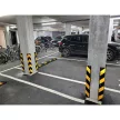 BORMANN Pro Opritor de colț din cauciuc pentru parcare, cu benzi reflectorizante (BPP2491)