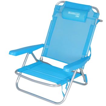   BORMANN ELITE scaun pliant confortabil pentru picnic cu pernă, cadru aluminiu și material textil (BSP1178)