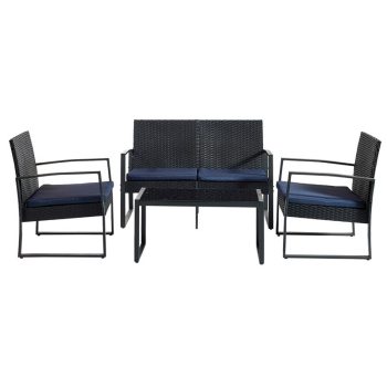   BORMANN ELITE set mobilier exterior IBIZA, 4 piese, 2 fotolii, canapea 2 locuri și masă (BSP1185)