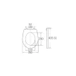 BORMANN scaun WC "LIBRA" anti-condens, 435x350mm (BTW1040)