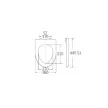 BORMANN scaun WC "ARIES" anti-condens, 445x360mm (BTW1070)