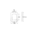 BORMANN scaun WC "LEO" anti-condens, 445x340mm (BTW1080)