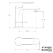 BORMANN ELITE robinet lavoar "SIERRA", cu dop pop-up (BTW3050)