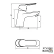 BORMANN ELITE robinet lavoar "SPRING", cu dop pop-up (BTW3360)