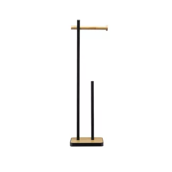 BORMANN suport hârtie WC bambus/negru 18x67cm (BTW9048)