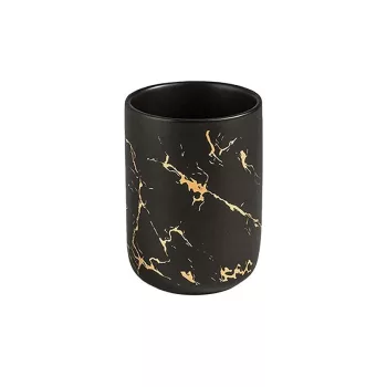BORMANN pahar ceramic negru-aur Φ7,2x11cm (BTW9060)