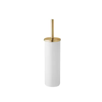 BORMANN perie WC alb cu capac auriu Φ9,5x38cm (BTW9066)