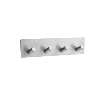   BORMANN suport prosop crom cu 4 cârlige, 18x4,5x3cm, autoadeziv (BTW9076)