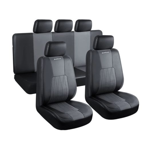 BORMANN Lite set 11 huse scaune, piele PVC, negru/gri (BWC3560)