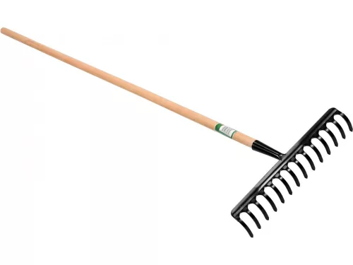 FLO Greblă cu mâner din lemn 14 dinți 140cm (35784)