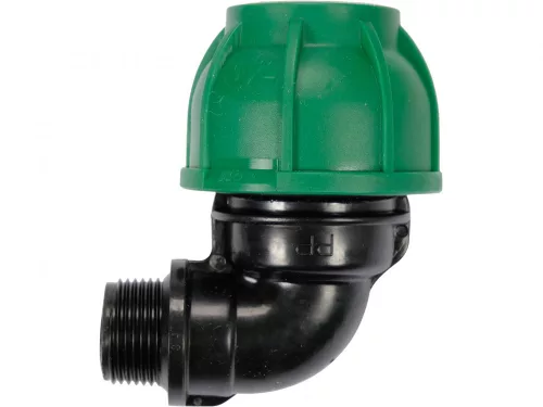FLO Cot conector țeavă PP 90° GZ 32mm x 3/4" (88915)