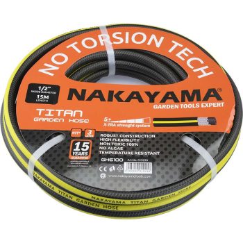   NAKAYAMA furtun de grădină "TITAN" 3 straturi 1/2" x 25m (GH6200)
