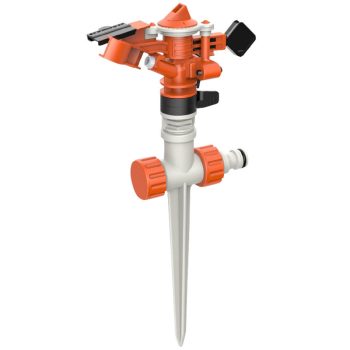   NAKAYAMA PRO aspersor reglabil, rotativ, plastic, limitator de pulverizare cu 2 țepi (GH9100)