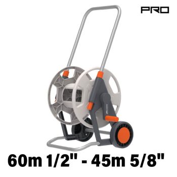   NAKAYAMA PRO cărucior telescopic pentru furtun, cu roți, cadru metalic, max. 60m 1/2", fără furtun și accesorii (GH9165)