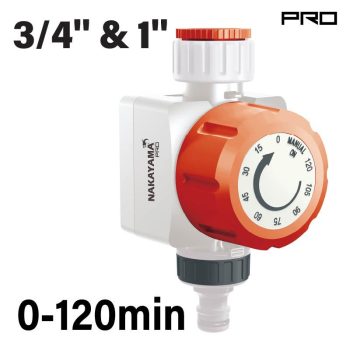   NAKAYAMA PRO cronometru mecanic de udare 2 ore, pentru adaptoare 3/4" și 1" (GH9190)