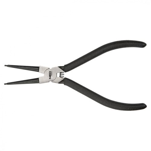 NEO Clește pentru inele de siguranță 220mm, drept intern, curbat, CrMo, 40 - 100mm, diametru vârf 2,5 - 3,0mm (01-096)