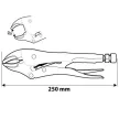 NEO Clește patent 250mm, curbată (01-216)