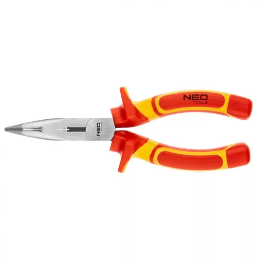 NEO Clește cu vârf curbat 1000V, izolat, 180mm (7"), CrV, lustruit (01-228)