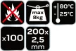NEO LEGATURI CABLU, bandă rapidă, 2,5mm x 200mm, alb, 100buc (01-601)