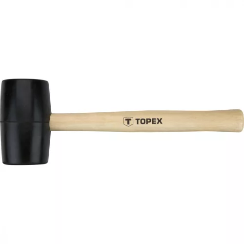 TOPEX Ciocan de cauciuc 50mm/340g, mâner din lemn dur (02A343)