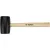 TOPEX Ciocan de cauciuc 50mm/340g, mâner din lemn dur (02A343)